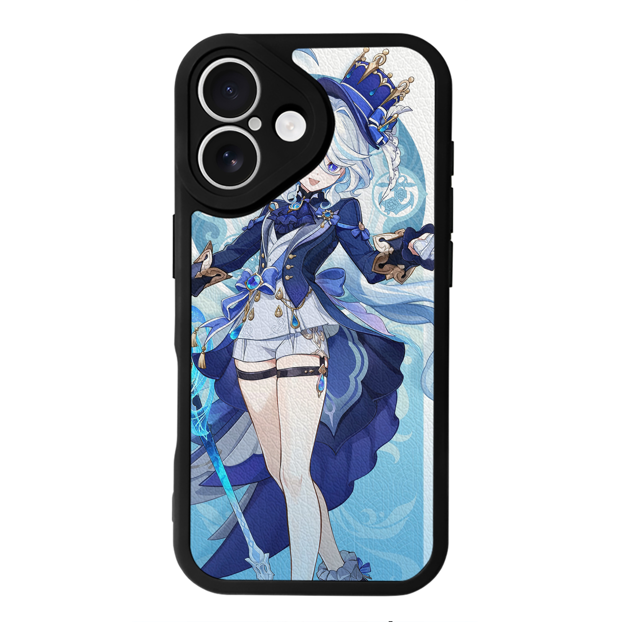 げんし神 genshin 【iPhone 16シリーズ対応】シリコンスマホケース（レザー調） 材質：シリコン